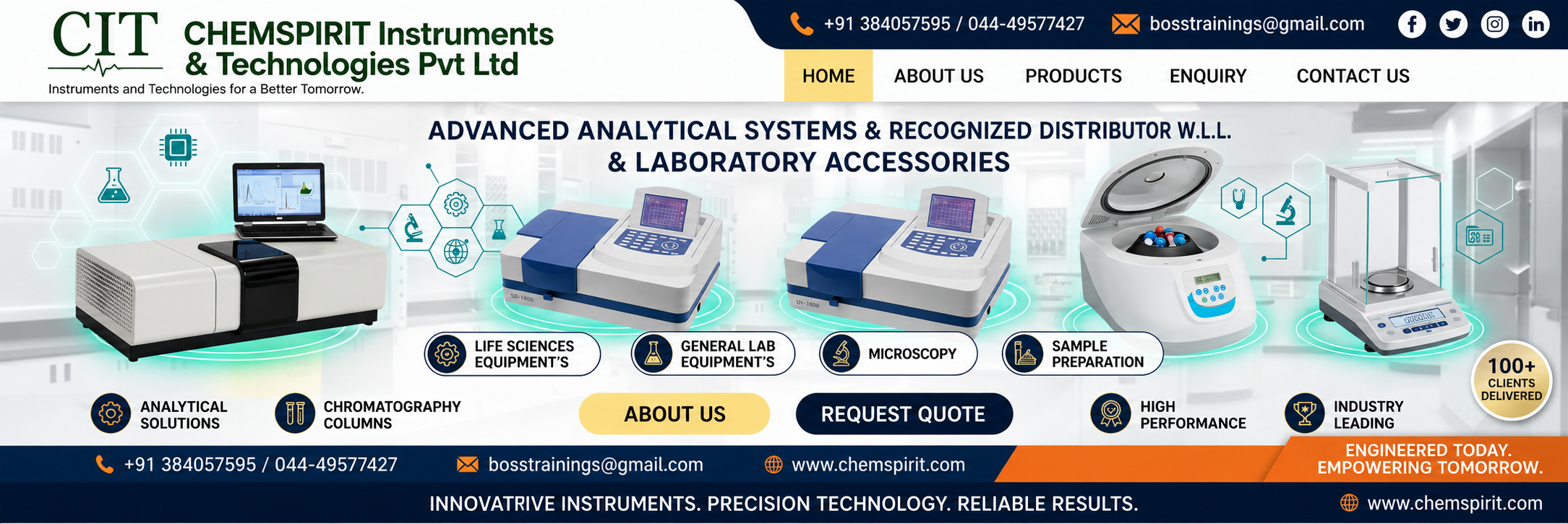 Scientific Equipment Business Website