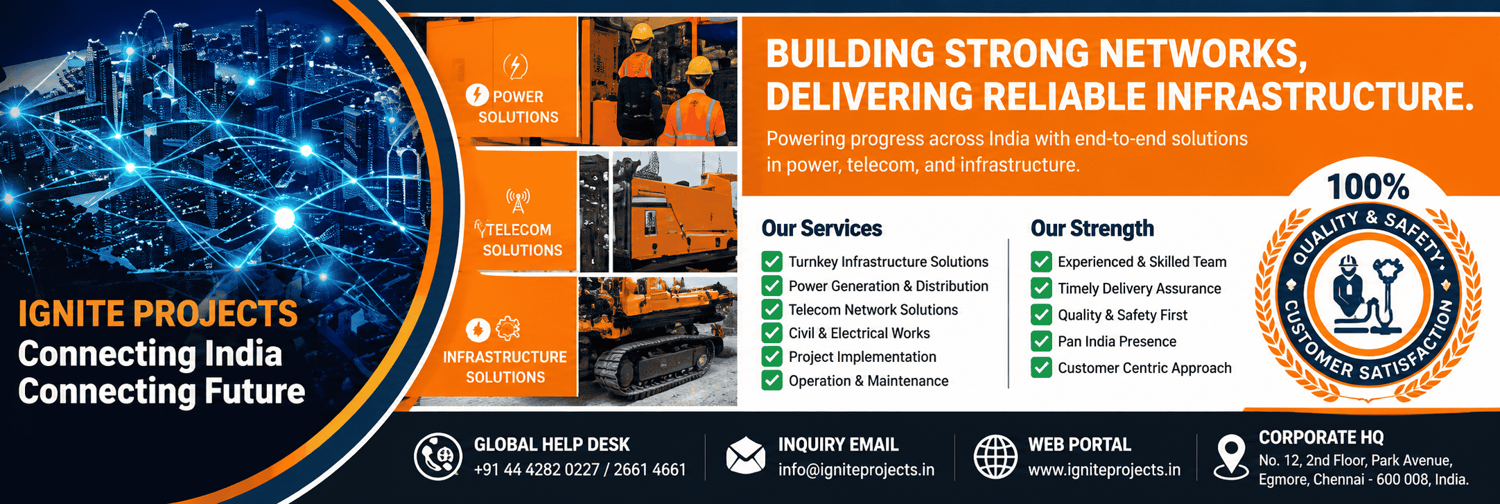 Telecom Infrastructure & Utility Services Website Development