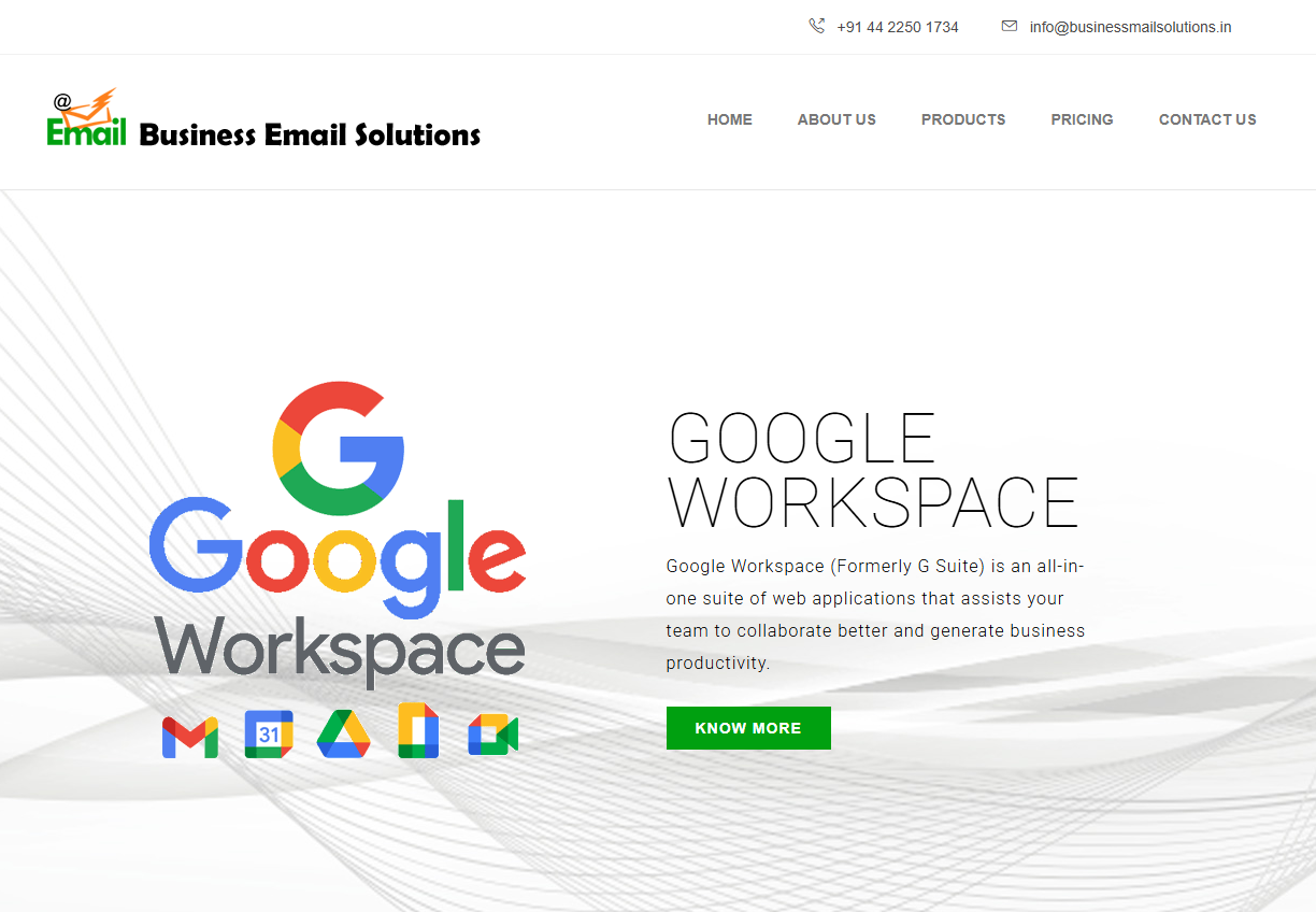 Business Mail Solutions – Corporate Email Services Website Development — screenshot 1