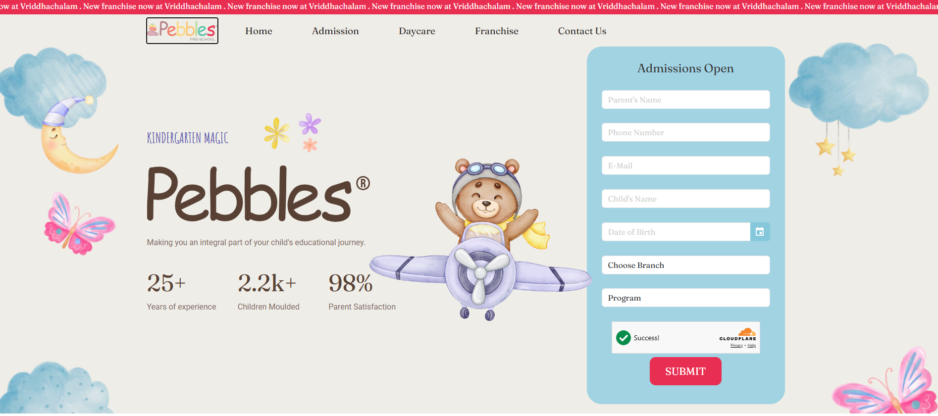 Preschool Website Development — screenshot 1