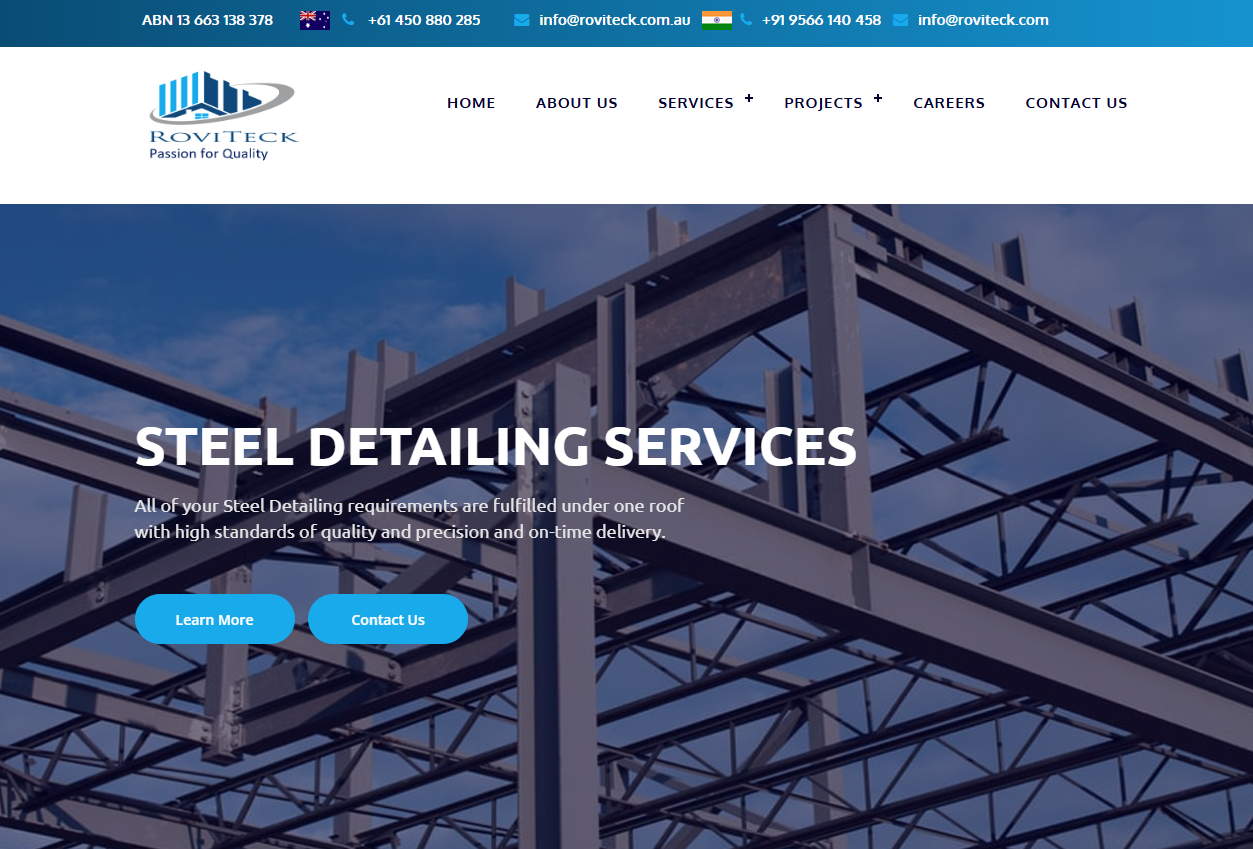 Engineering Design Services Website Development — screenshot 1