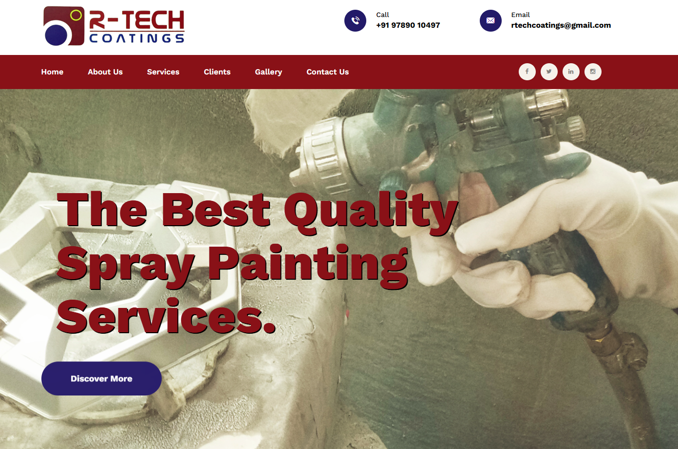 R-Tech Coatings – Industrial Coating Solutions Website Development — screenshot 2