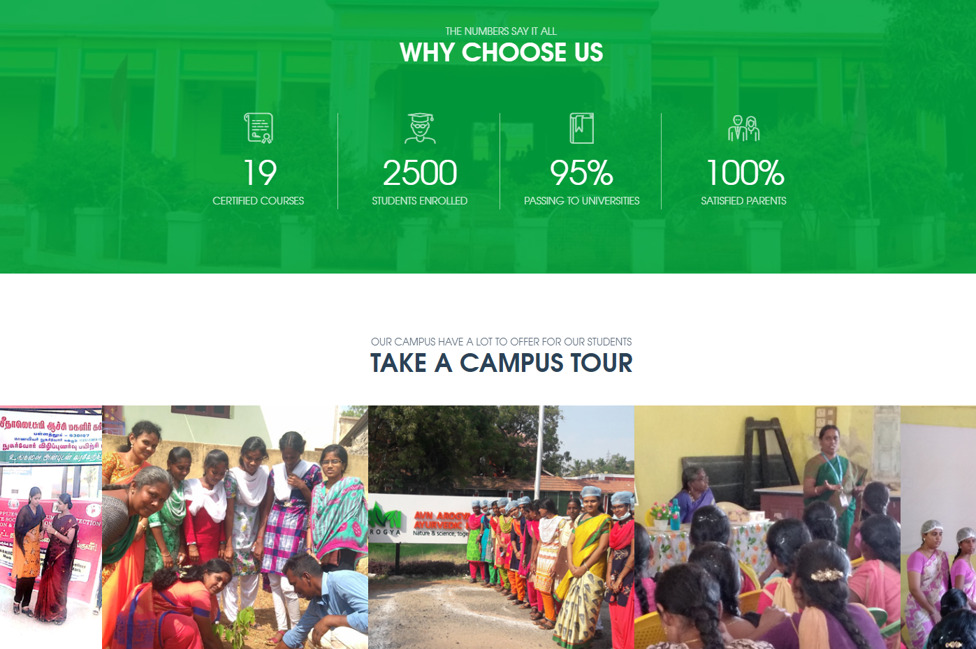 Women's College Website Development — screenshot 1
