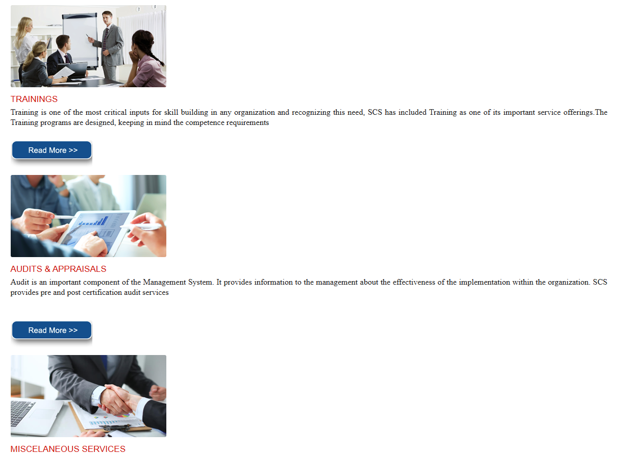 Quality Management & Business Consulting Website Development — screenshot 2