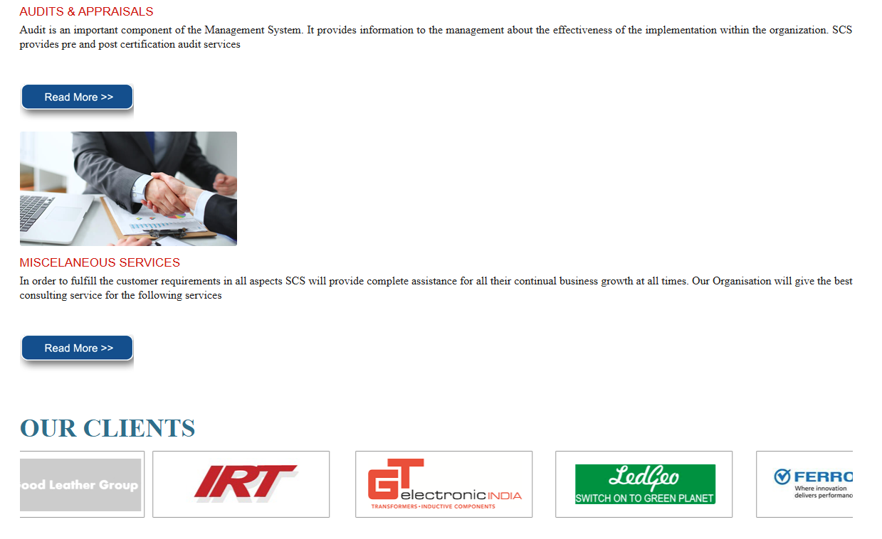 Quality Management & Business Consulting Website Development — screenshot 3
