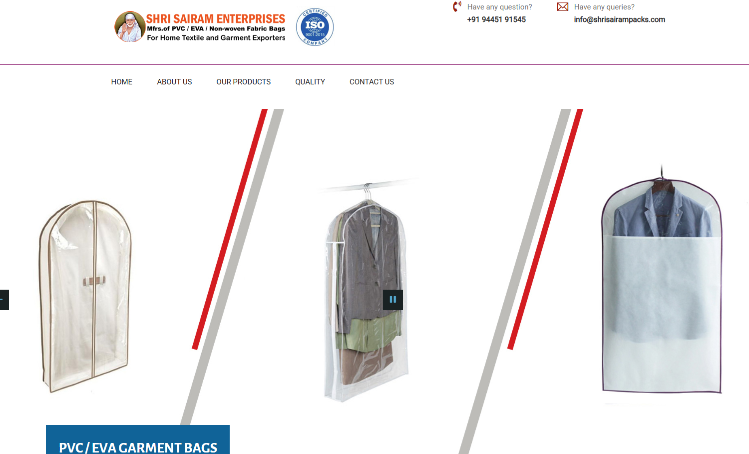 Industrial Packaging Solutions Website Development — screenshot 1