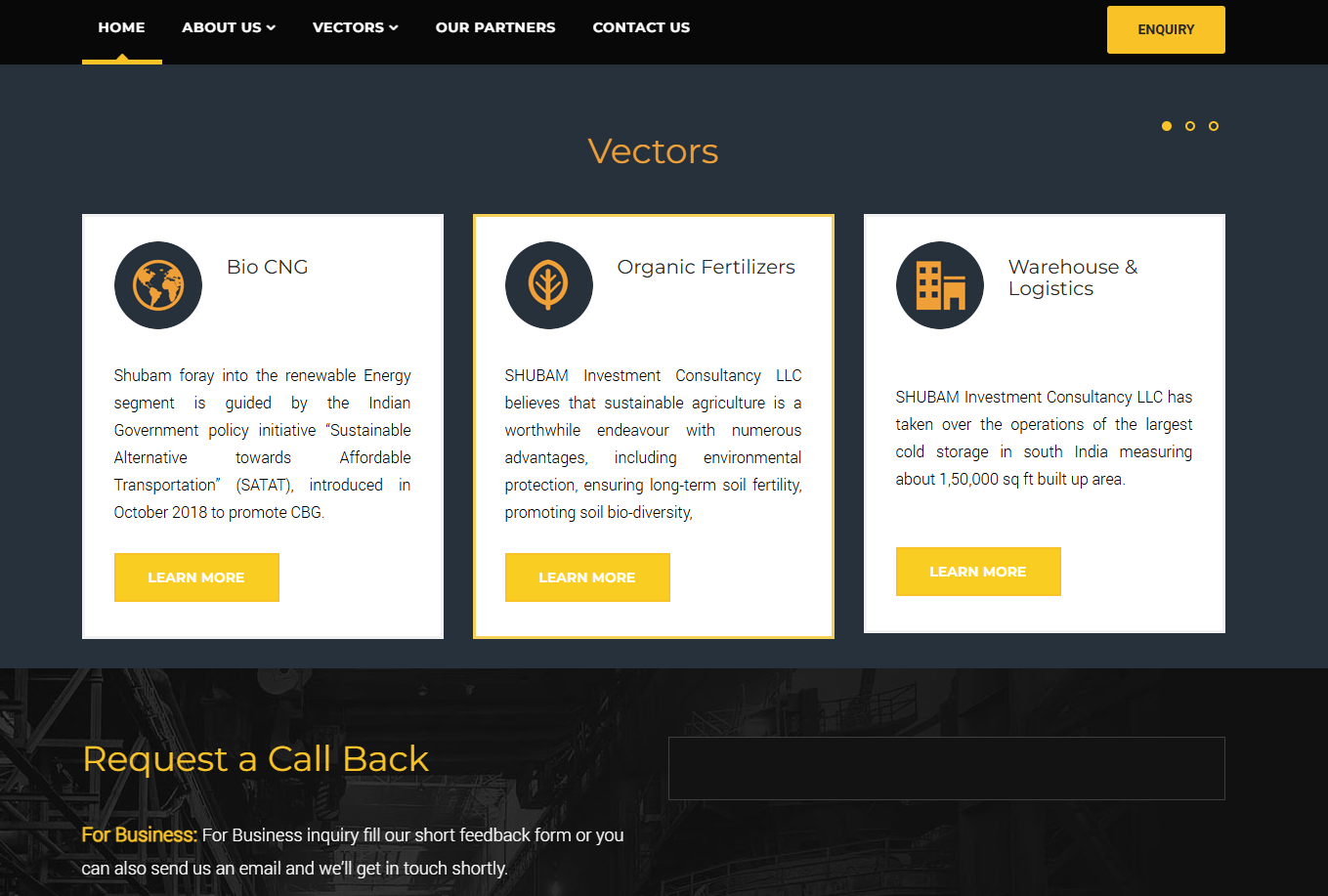 Diversified Business & Investment Consultancy Website Development — screenshot 2