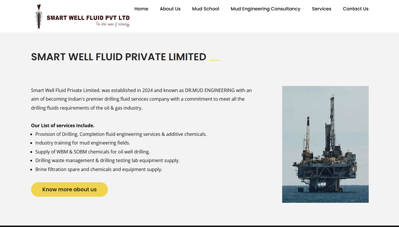 Smart Well Fluid – Oil & Gas Drilling Fluid Engineering Website — screenshot 3