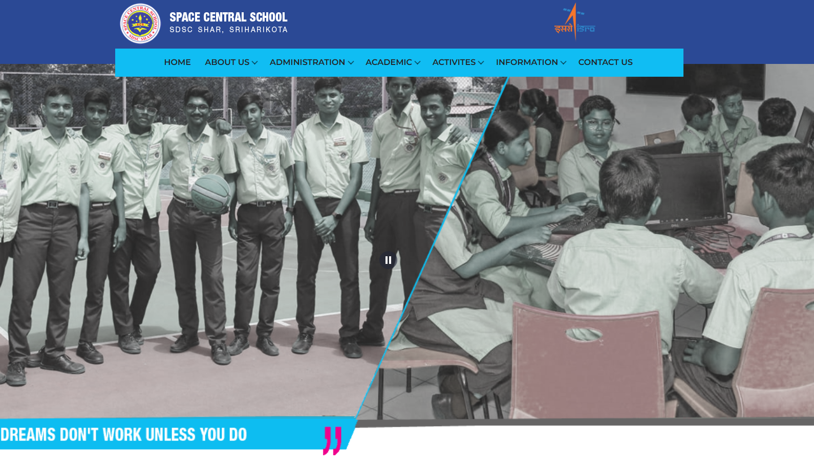 Space Central School – Educational Institution Website — screenshot 2