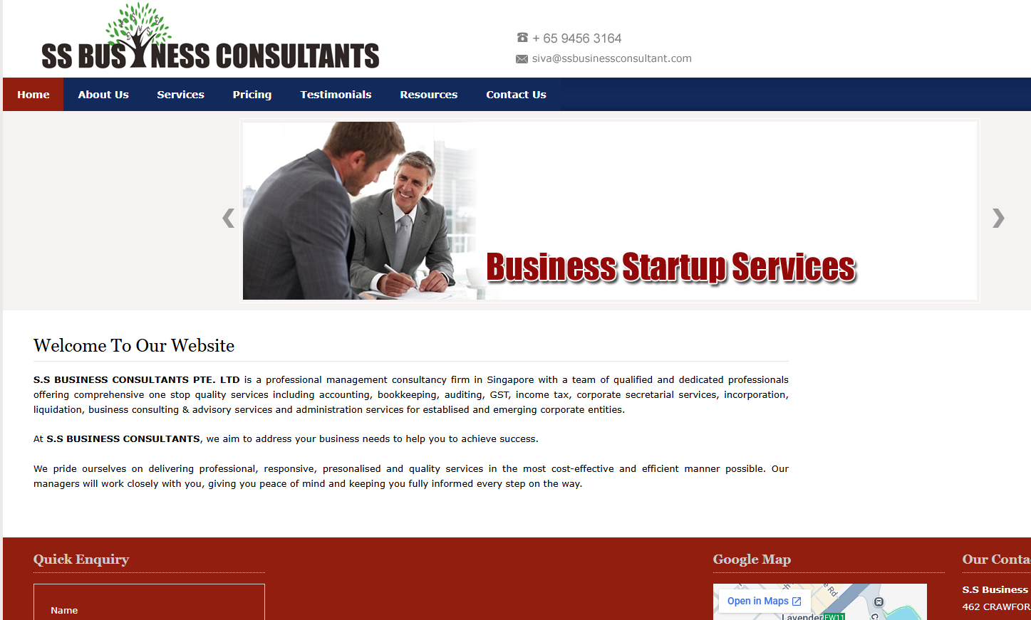 SS Business Consultant – Corporate Consulting & Business Advisory Website — screenshot 1