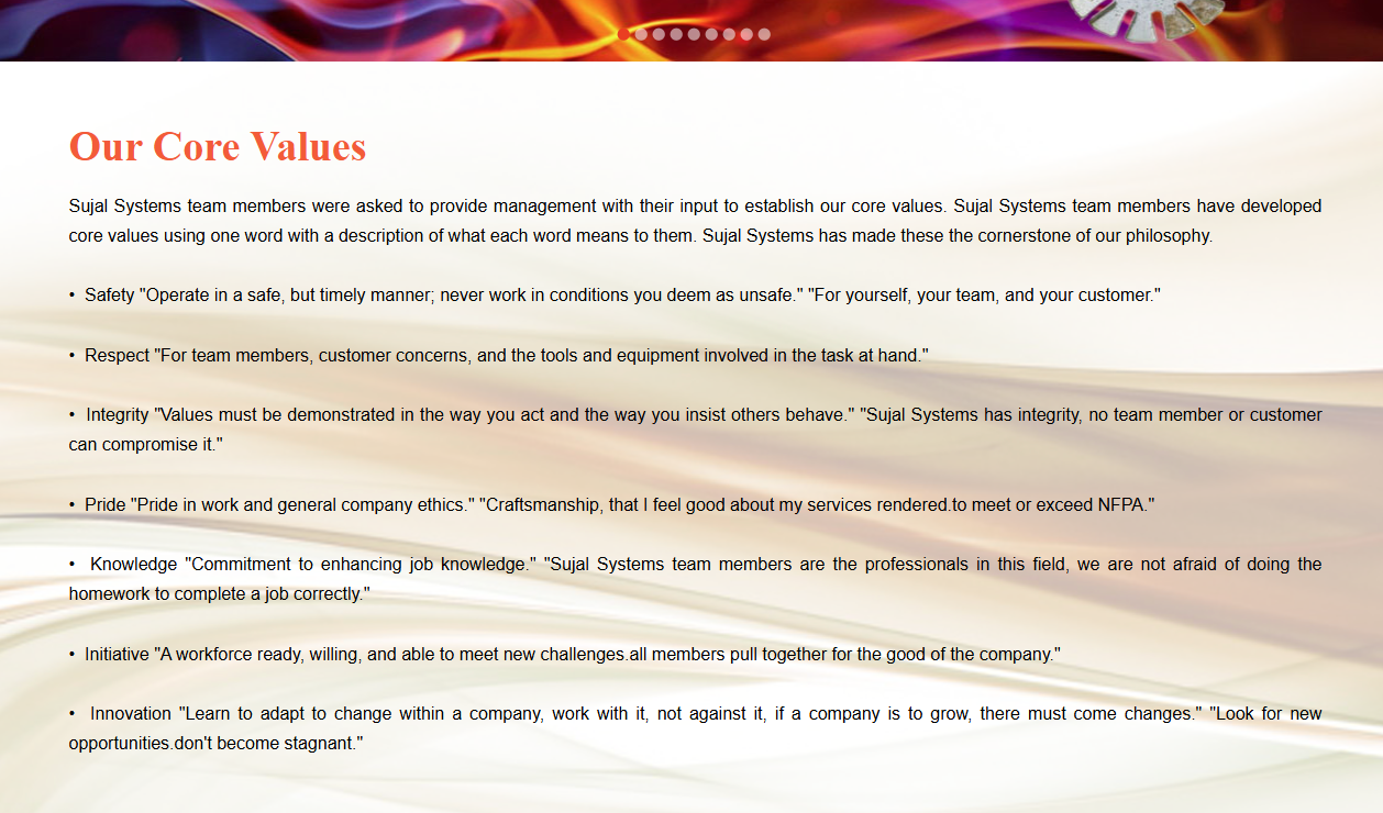 Sujal Systems – Fire Protection & Safety Engineering Website — screenshot 2