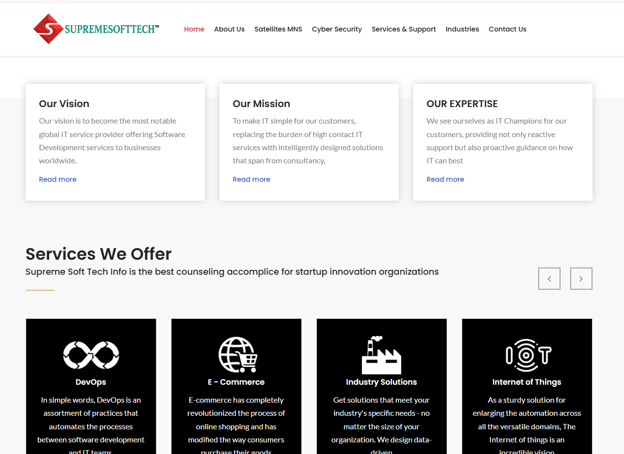 Supreme Soft Tech – Enterprise IT Solutions & Technology Services Website — screenshot 3