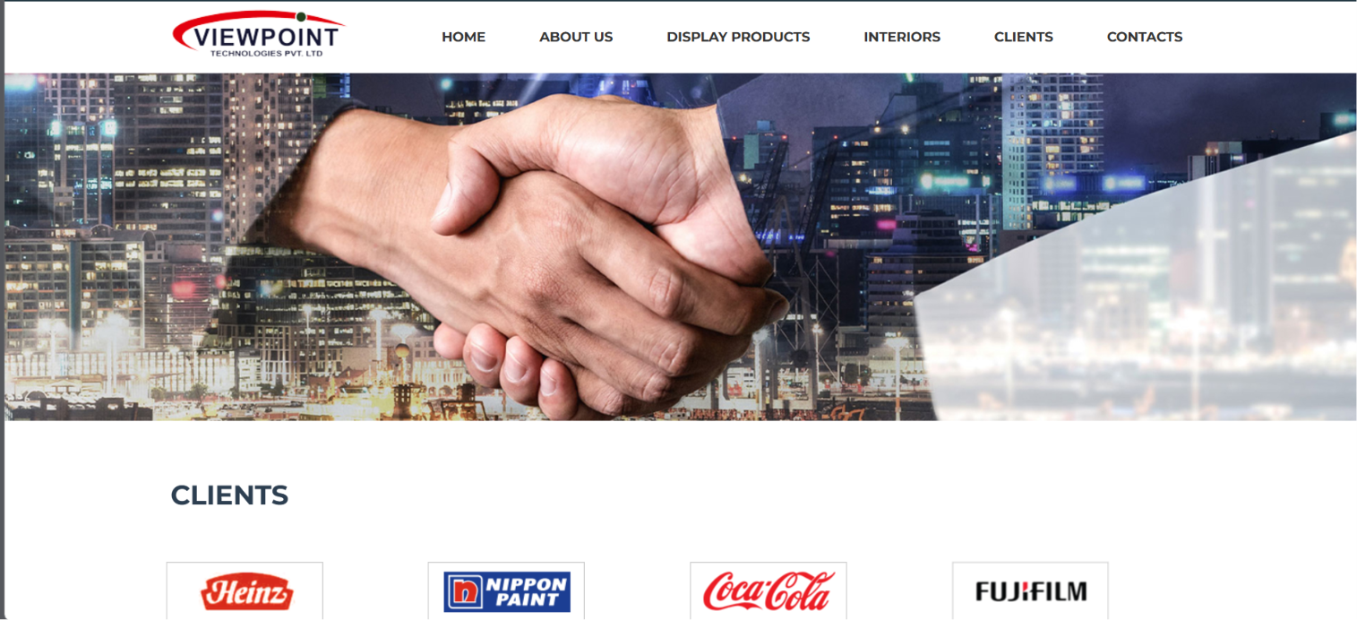 Retail Display Manufacturer Website — screenshot 1