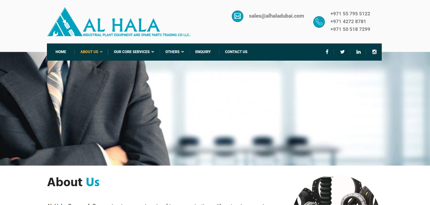 Industrial Engineering & Plant Equipment Website — screenshot 2