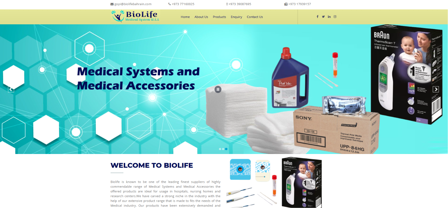 Medical Equipment & Healthcare Solutions Website — screenshot 1