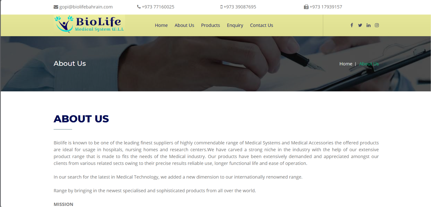 Medical Equipment & Healthcare Solutions Website — screenshot 2
