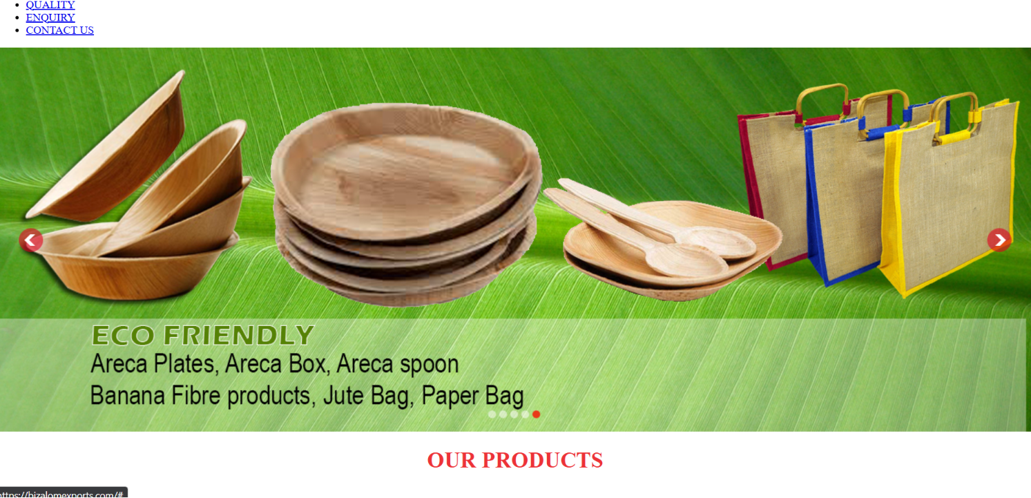 Food Export Business Website — screenshot 1