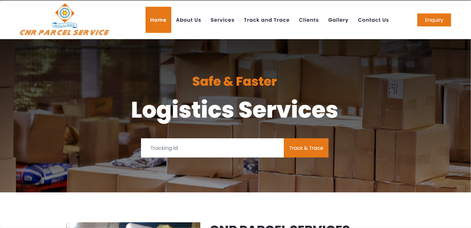 Logistics & Parcel Delivery Company — screenshot 1