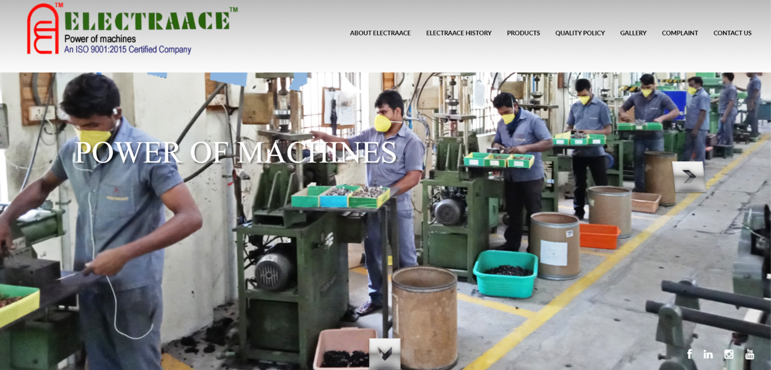Alternator Parts Manufacturing Website — screenshot 1