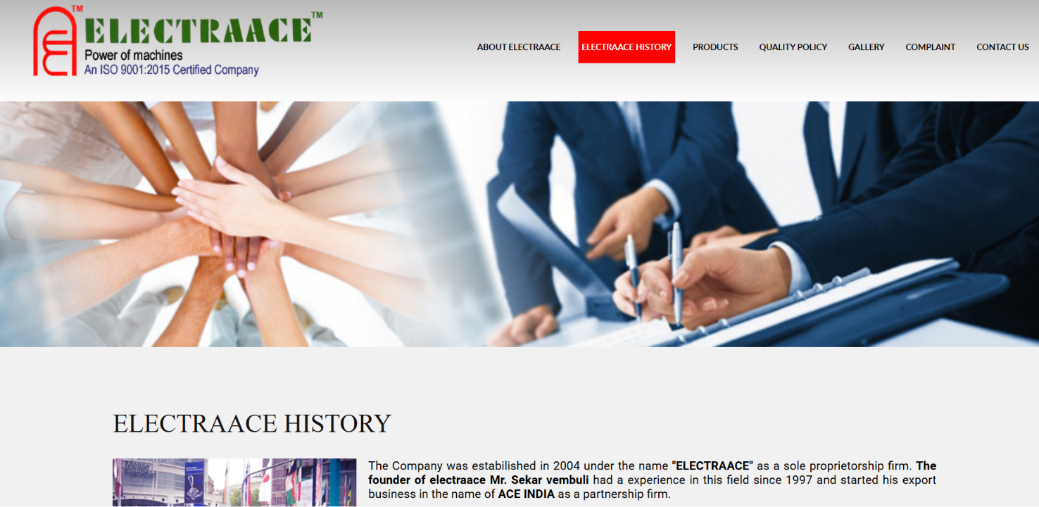 Alternator Parts Manufacturing Website — screenshot 2
