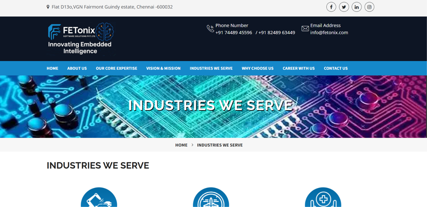 Engineering & Software Solutions Website — screenshot 3