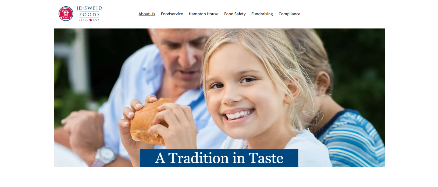 Food Manufacturing Website Development — screenshot 1