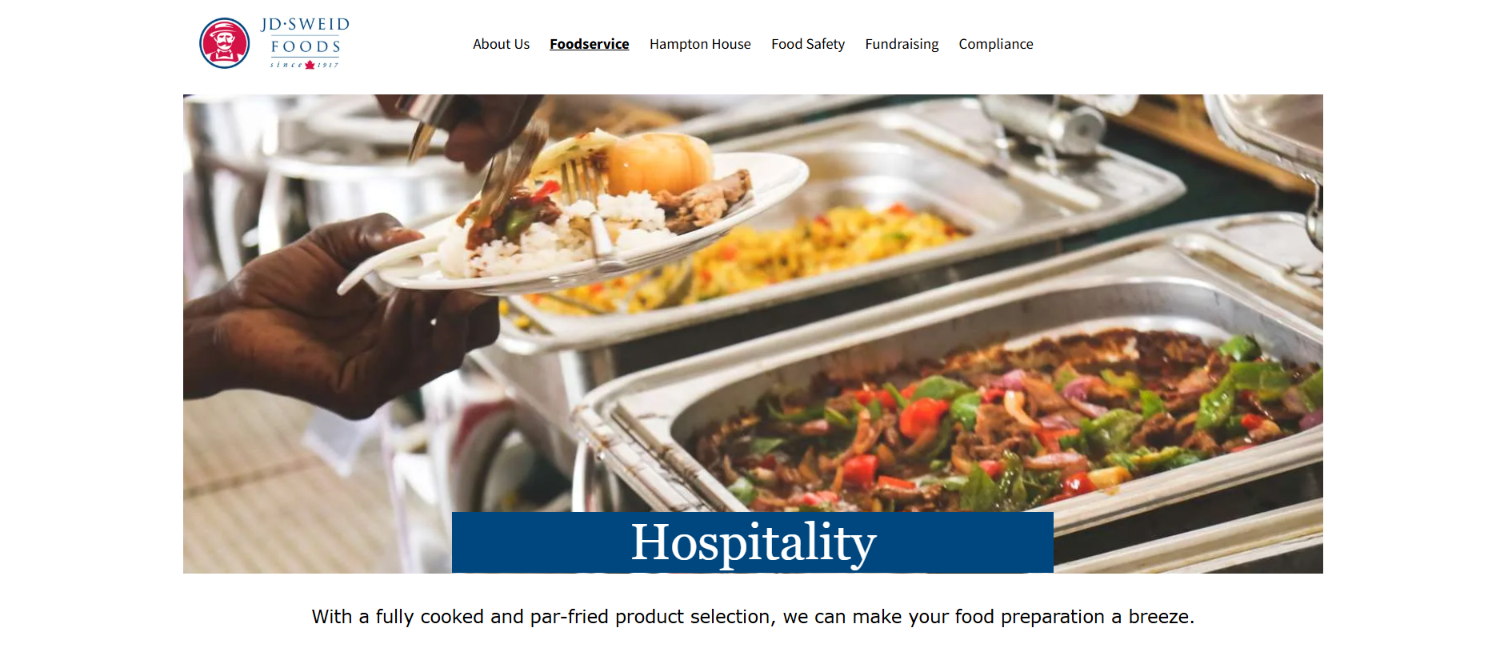 Food Manufacturing Website Development — screenshot 2