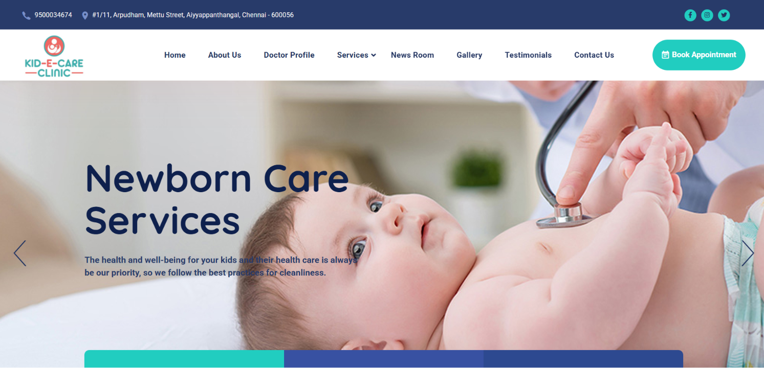 Healthcare Clinic Website Development — screenshot 1