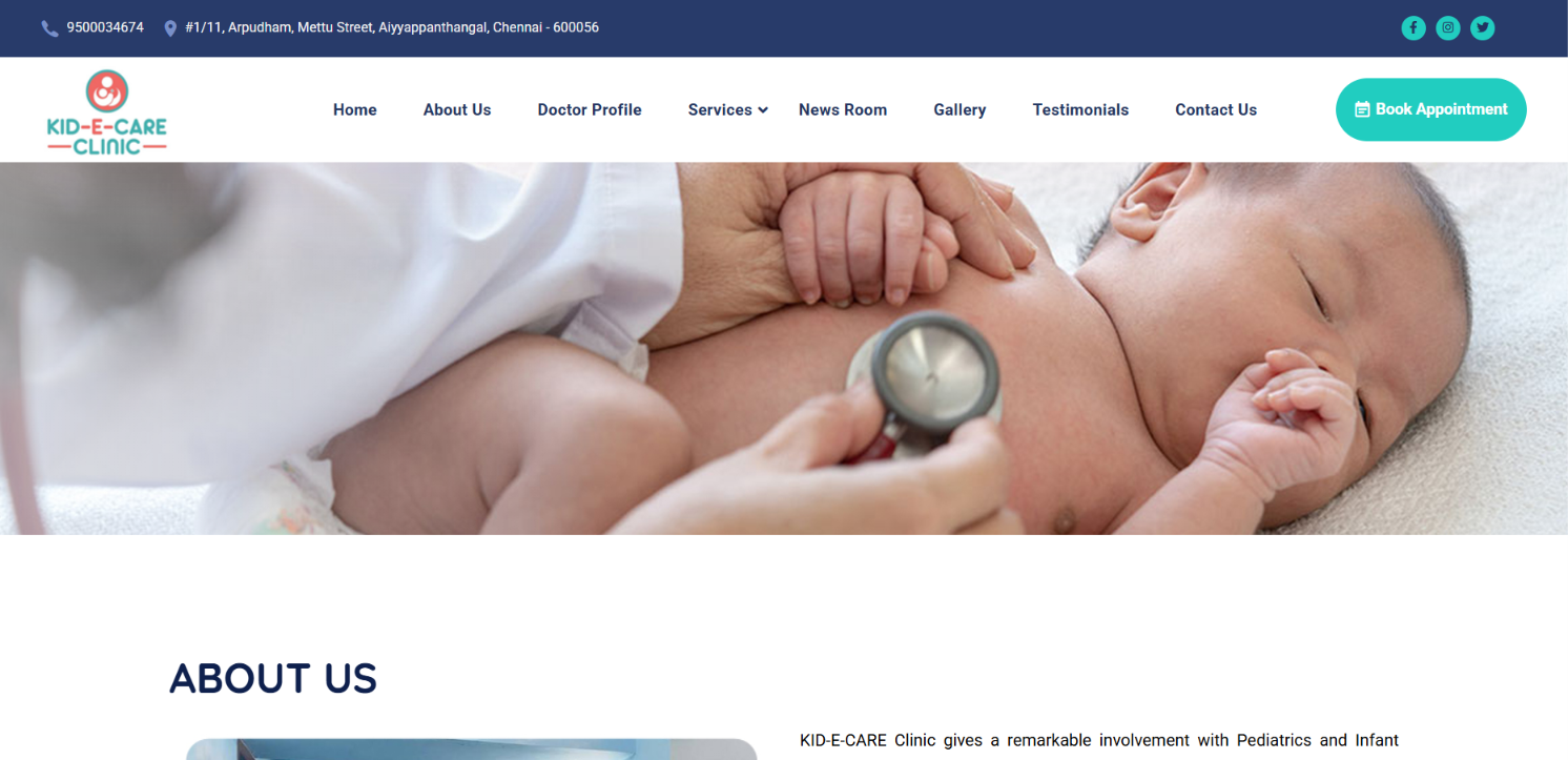 Healthcare Clinic Website Development — screenshot 2