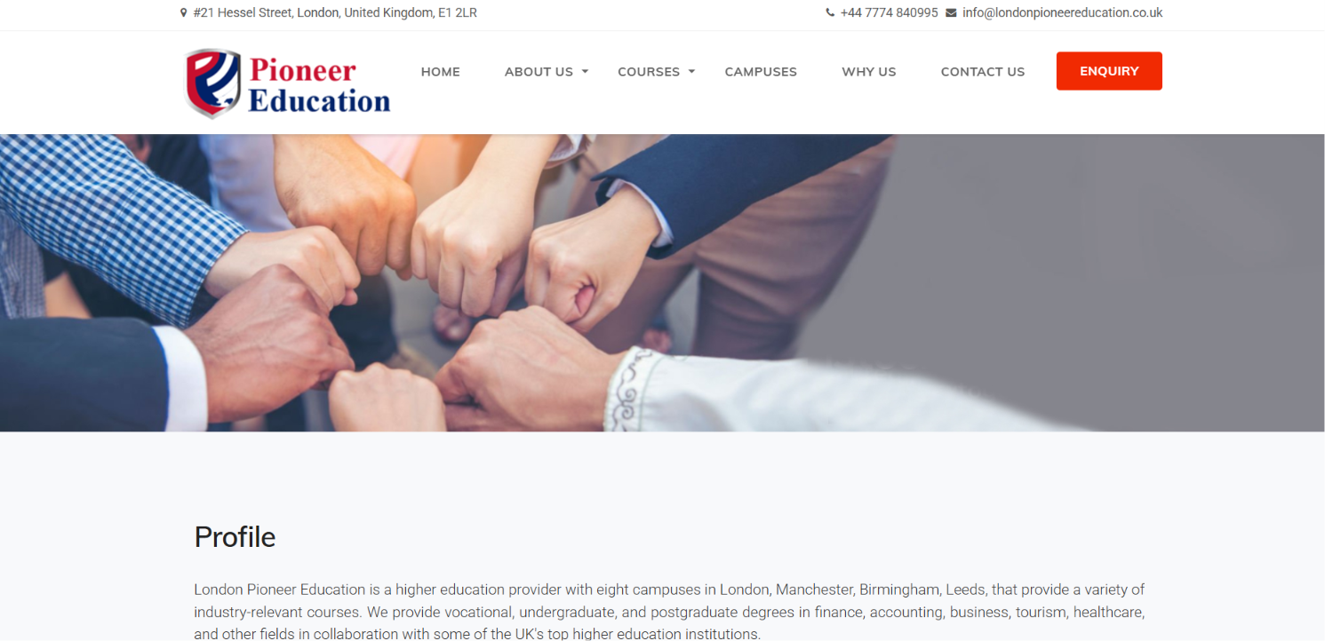 Education Website Development — screenshot 1