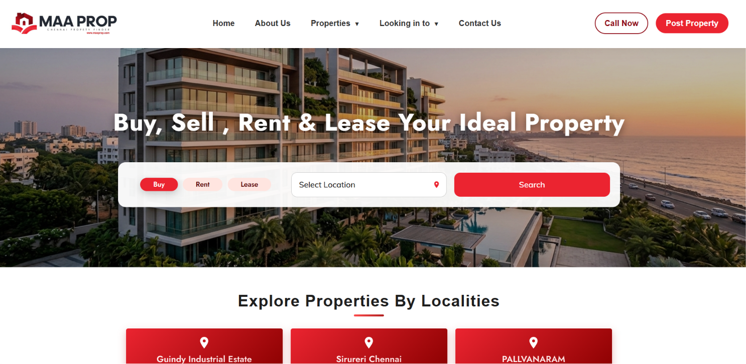 Real Estate Website Development — screenshot 1