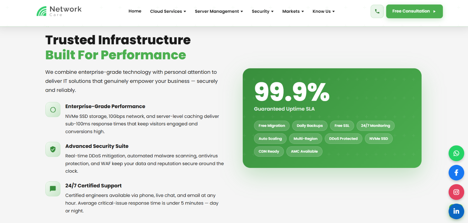 Enterprise Cloud Infrastructure, Network Security & Managed IT Services Platform — screenshot 2