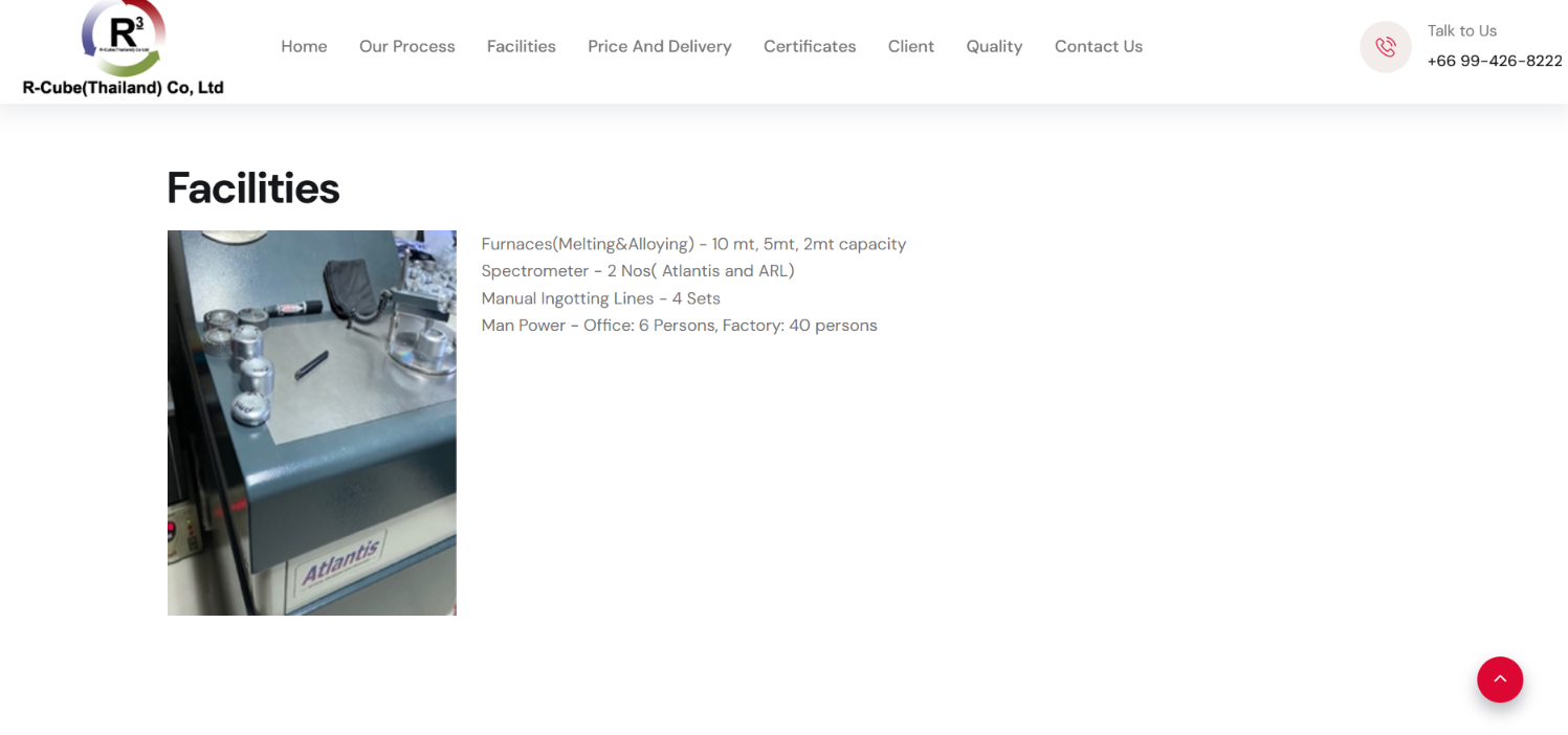 Aluminum Alloy Ingots Manufacturing & Global Metal Export Digital Platform — screenshot 3