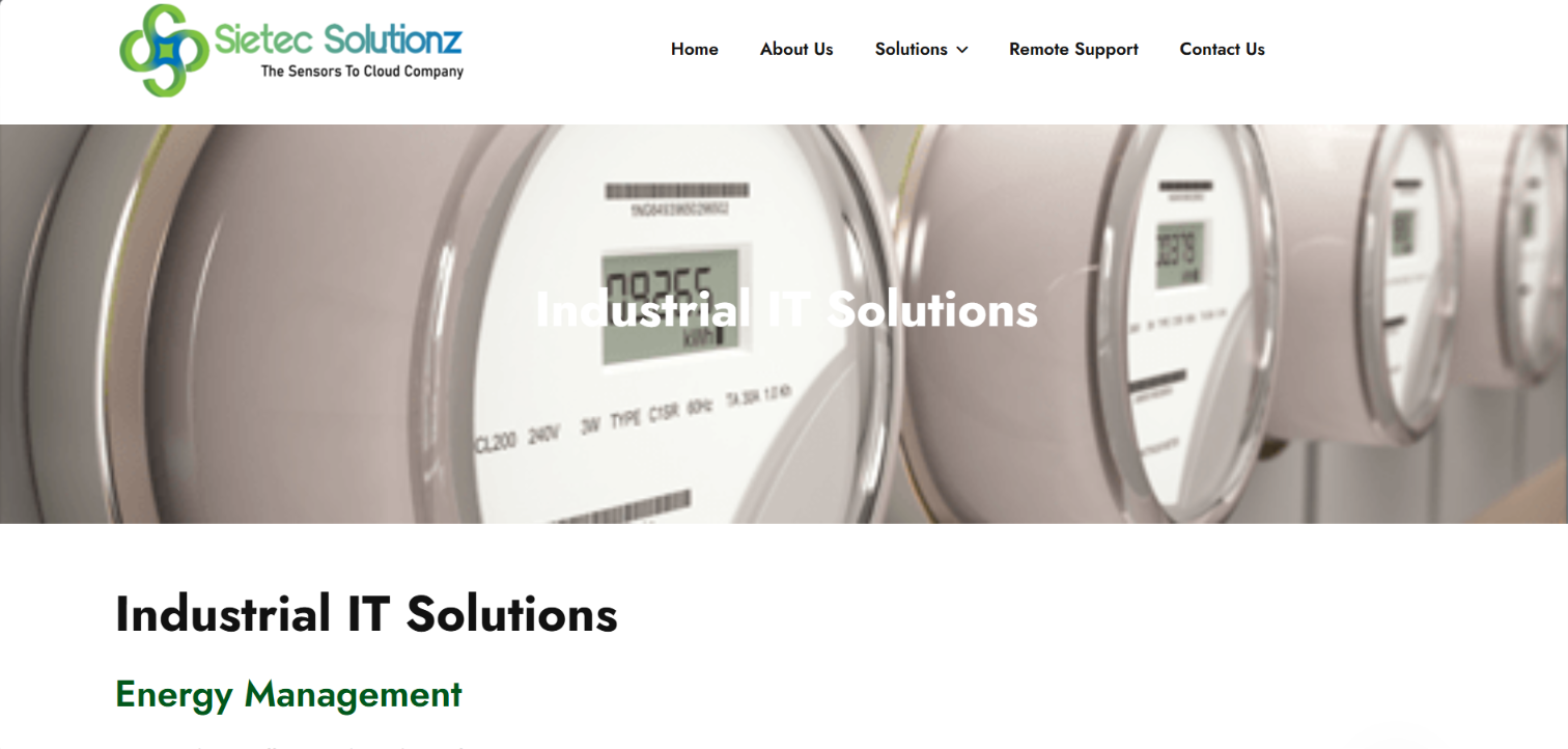 Industrial Automation Website Development — screenshot 3