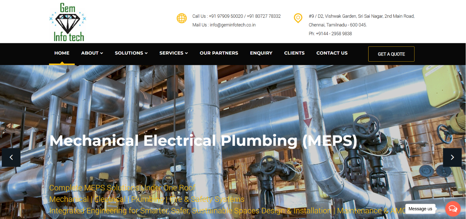 Integrated Building Automation & Engineering Solutions Corporate Website — screenshot 3