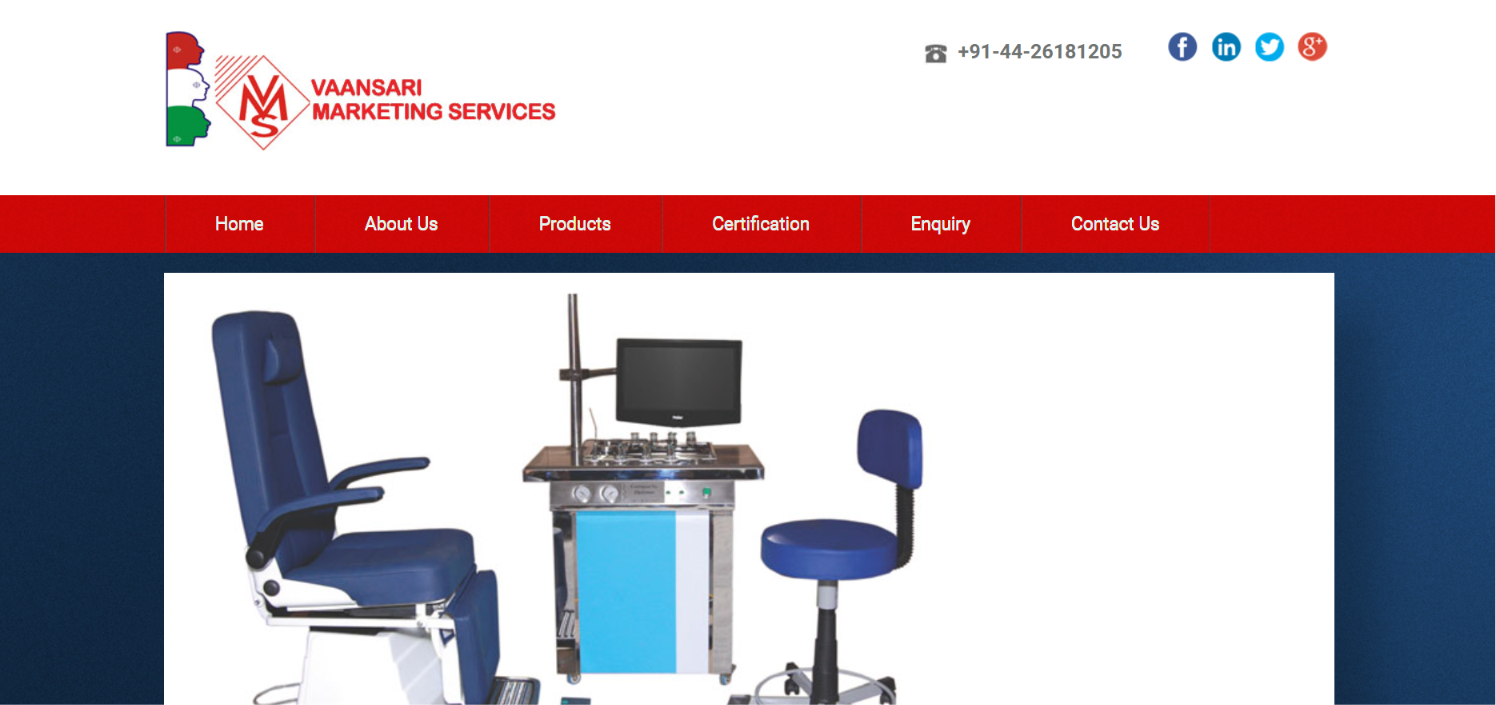 Medical Equipment & Healthcare Solutions Corporate Website — screenshot 2