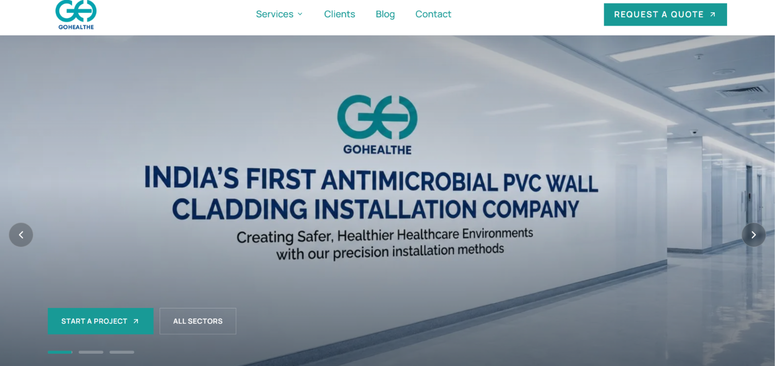 Healthcare Infrastructure Website Development — screenshot 1