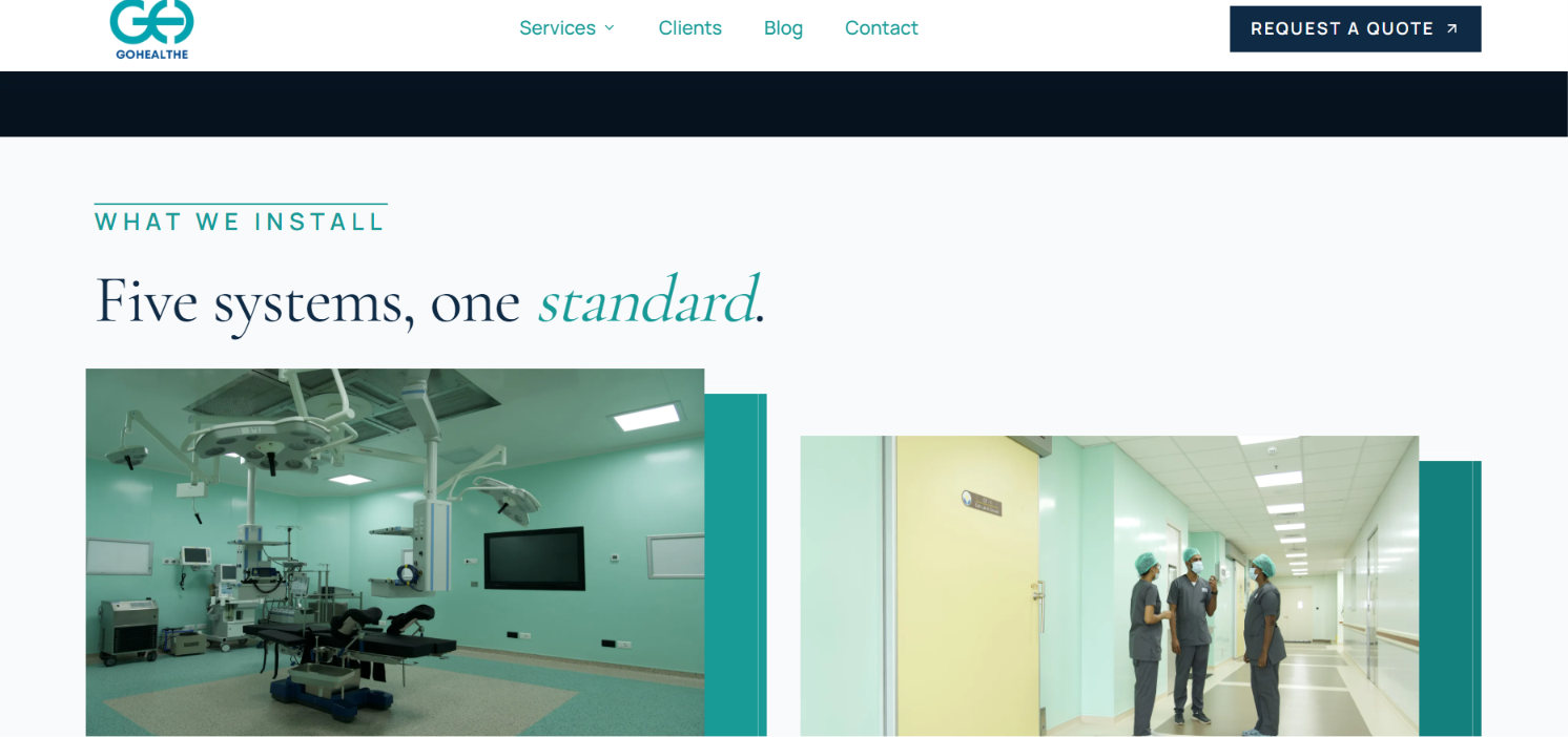 Healthcare Infrastructure Website Development — screenshot 3