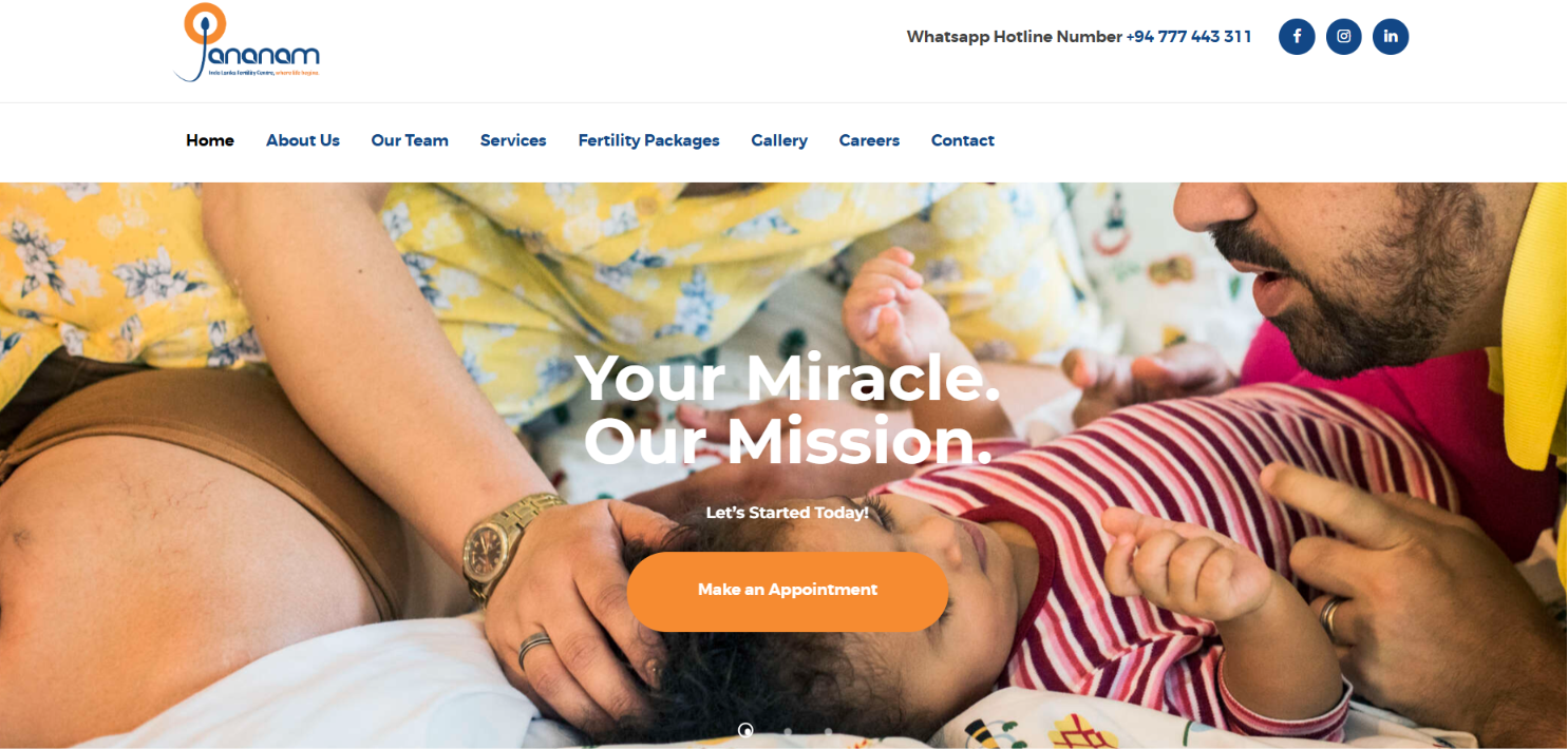 Fertility Clinic Website Development — screenshot 1