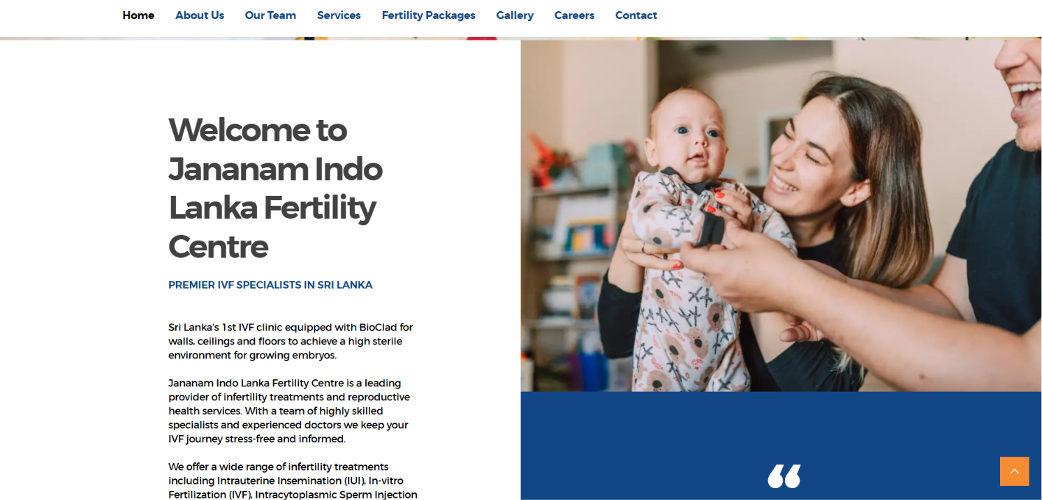 Fertility Clinic Website Development — screenshot 2