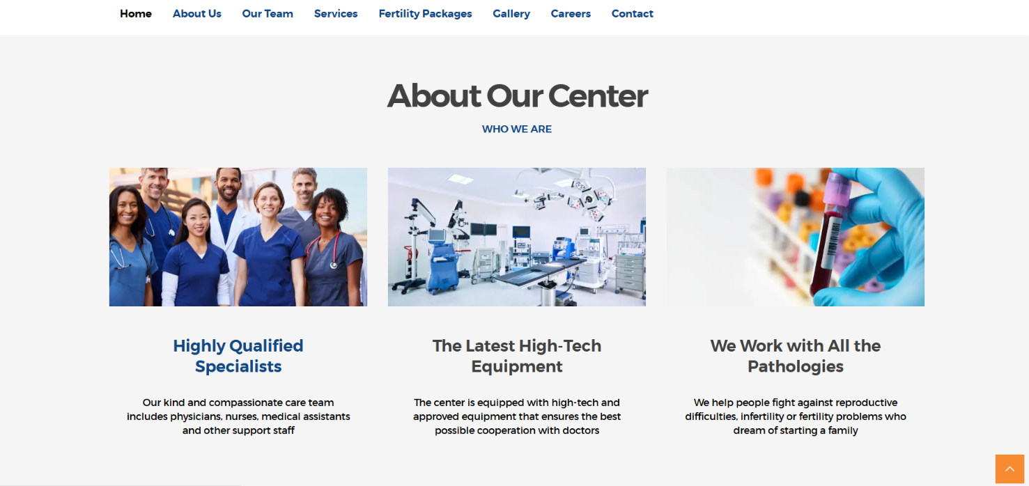 Fertility Clinic Website Development — screenshot 3