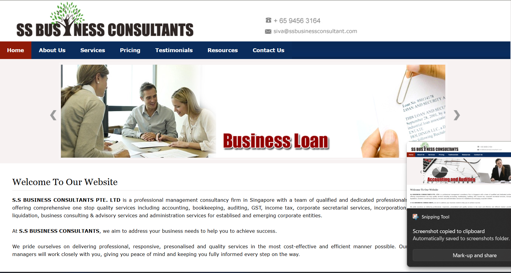 Business Consulting & Corporate Services Website Development — screenshot 3