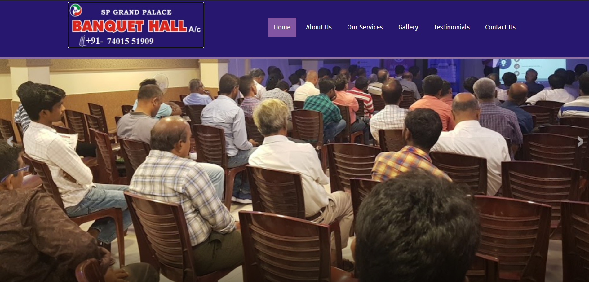Banquet Hall & Event Venue Website Development — screenshot 1