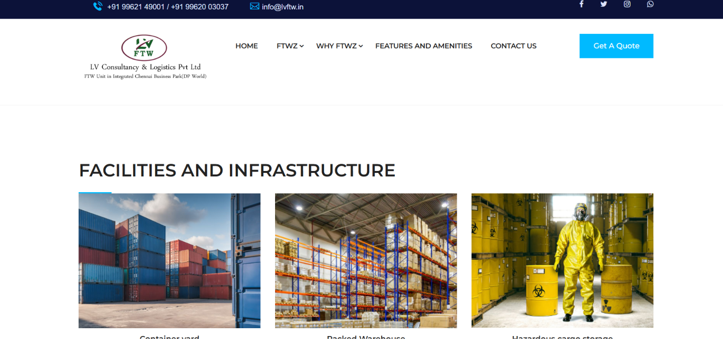 Trade Warehousing & Logistics Website Development — screenshot 3