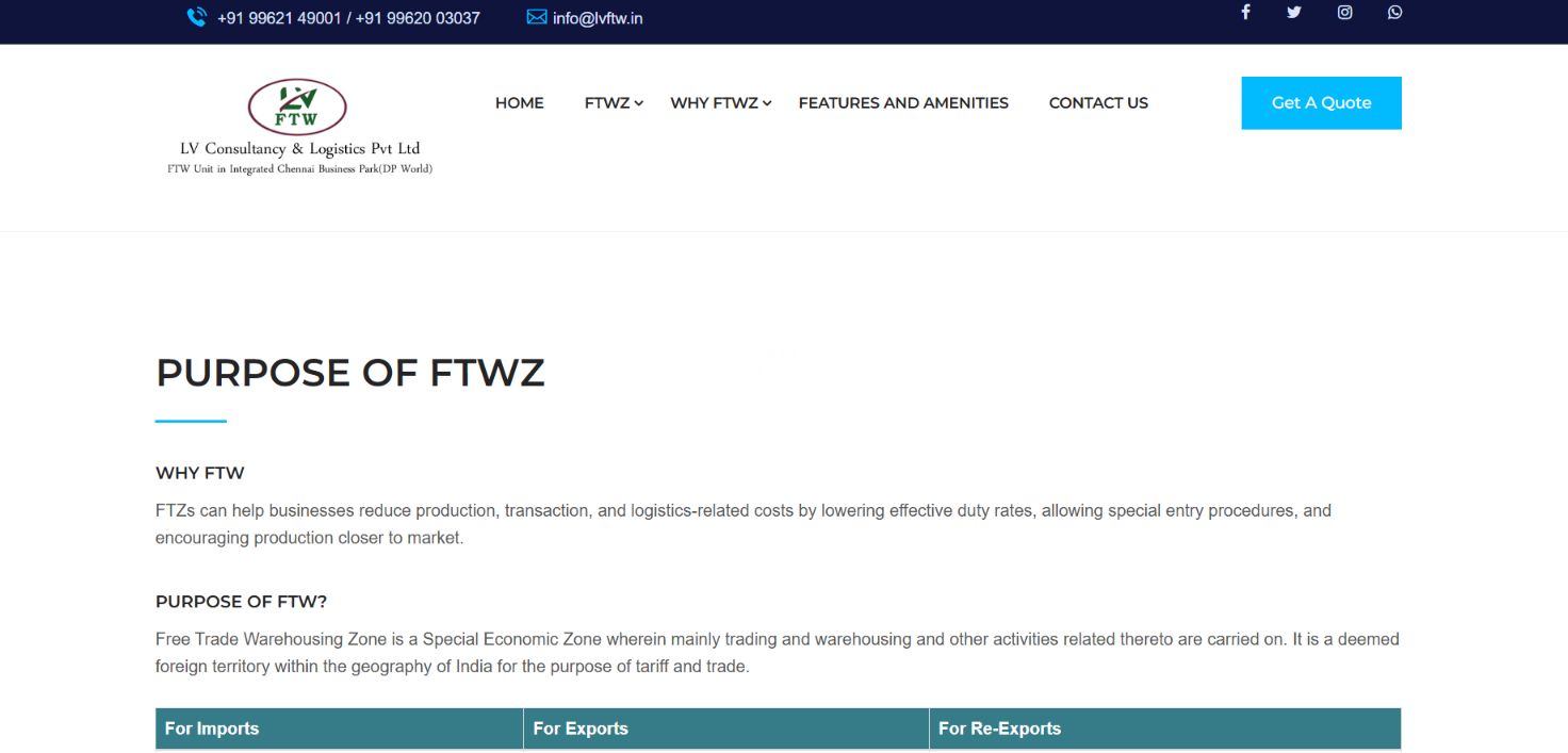 Trade Warehousing & Logistics Website Development — screenshot 2