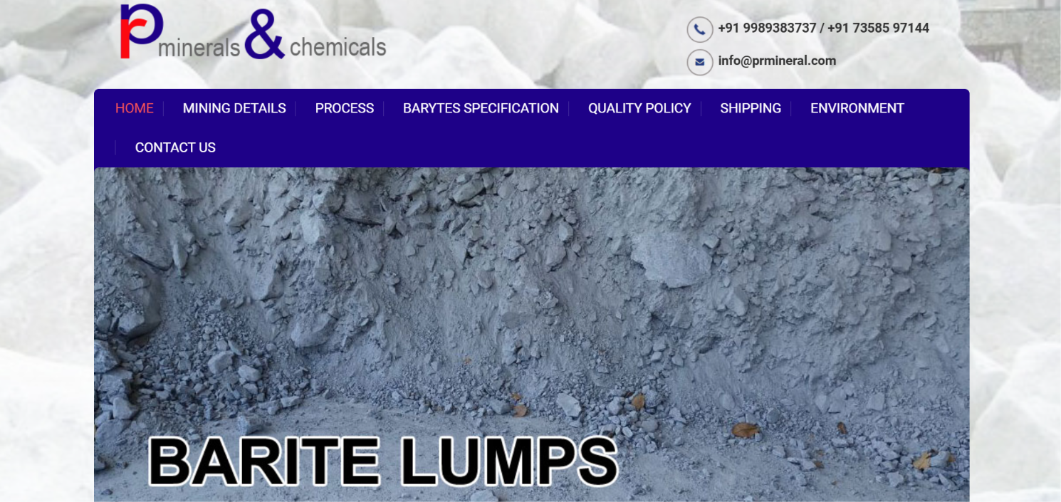 Industrial Minerals Manufacturing Website Development — screenshot 2
