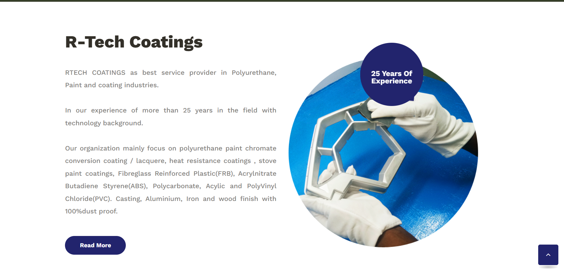 Industrial Coatings & Surface Finishing Website Development — screenshot 2