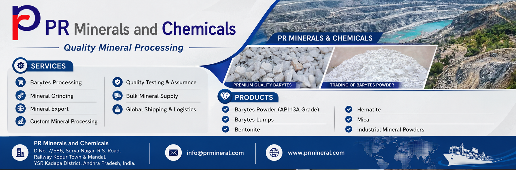 Industrial Minerals Manufacturing Website Development