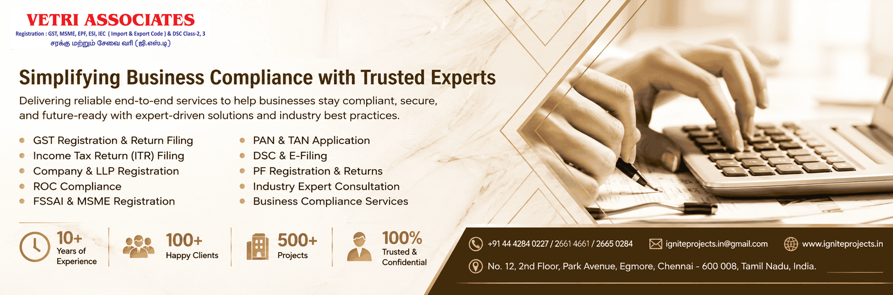 Business Registration & Tax Consultancy Website Development